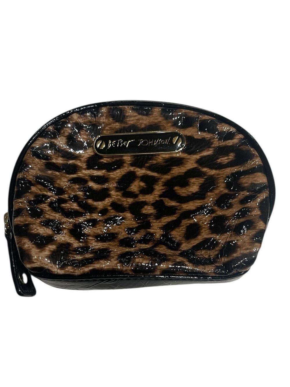 Betsy Johnson Leopard Zip Around Case